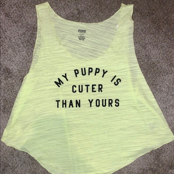 VS PINK My Puppy is Cuter Than Yours Tank Top - Picture 2 of 3